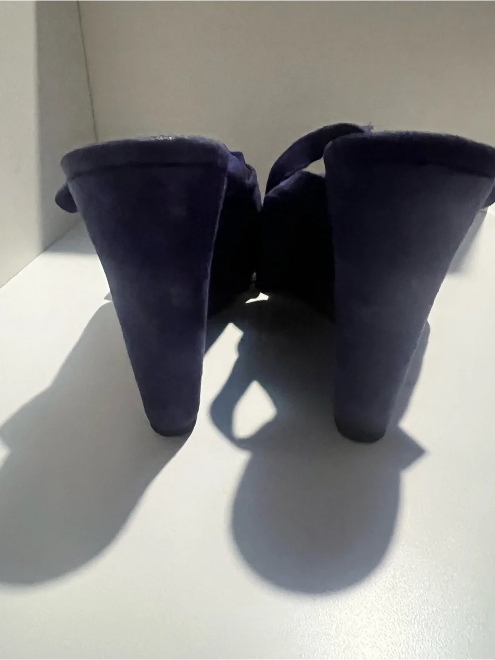 Charles by Charles David Navy Suede Strappy Wedge Sandals Size 8.5